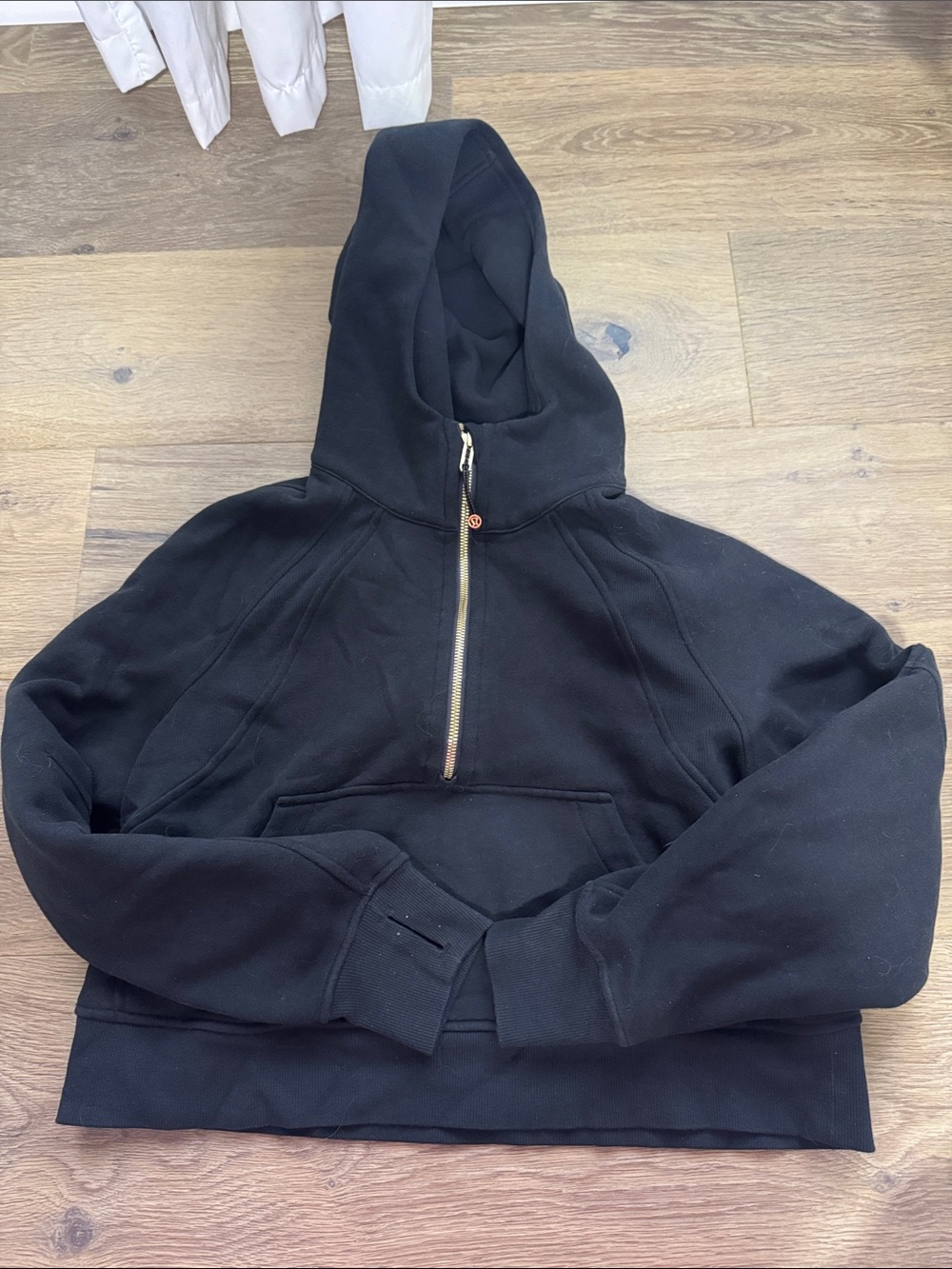 lululemon athletica Black Half-Zip Teddy Hoodie Jacket